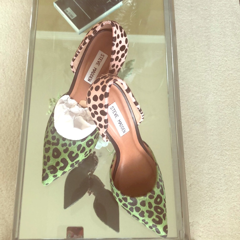 Leopard Pink and Green pumps